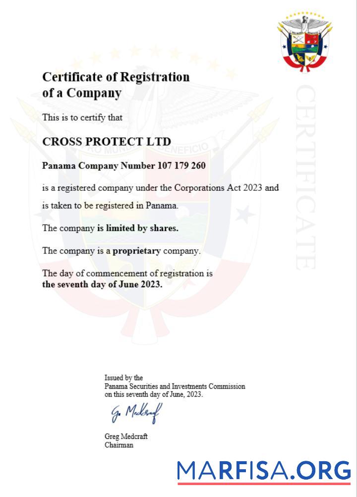 Downloadable Panama business registration certificate Word and PDF template